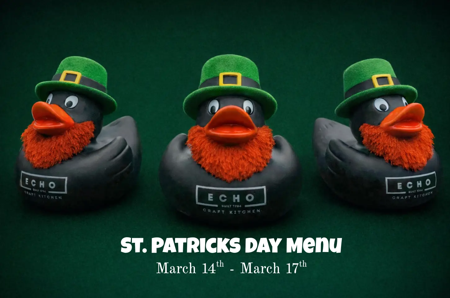 St. Patricks Day Menu at Echo Craft Kitchen in Watertown, CT.